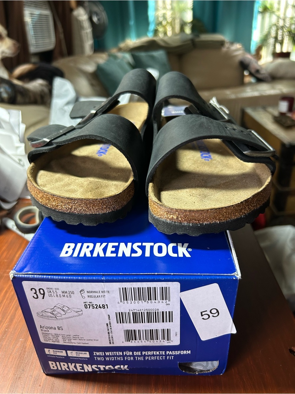 Birkenstock Women’s Arizona Black Two-Buckle Sandals